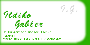 ildiko gabler business card
